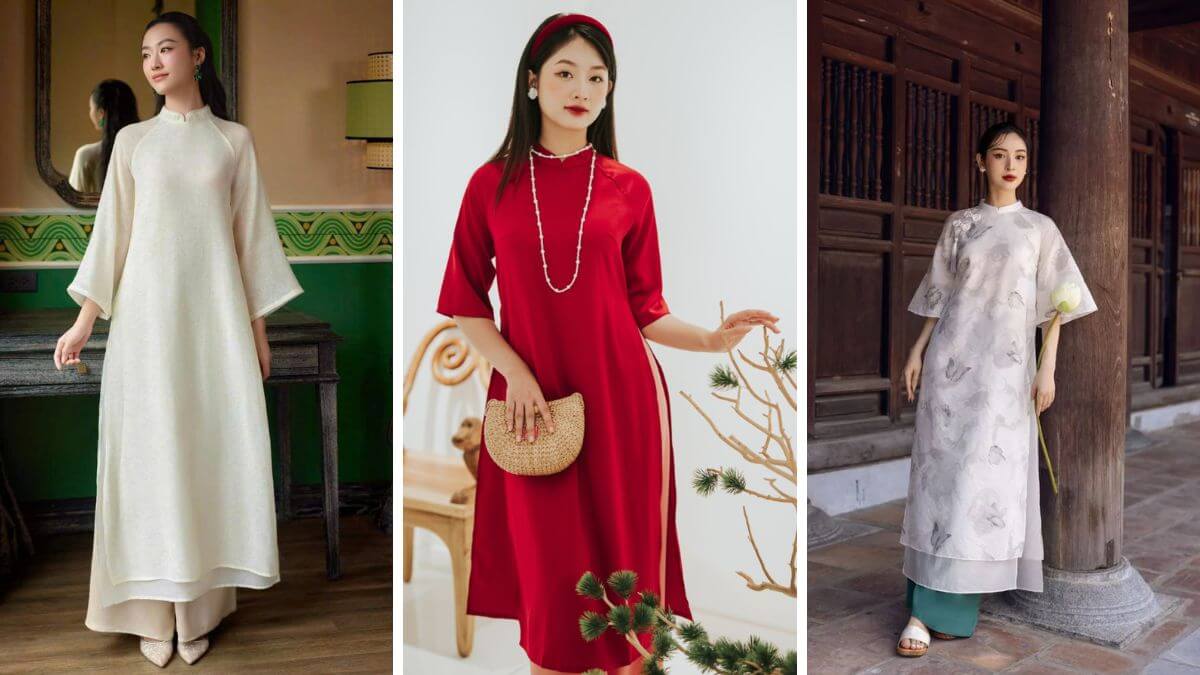 Áo dài cách tân dáng suông sẽ góp phần tôn lên nét đẹp của người mặc