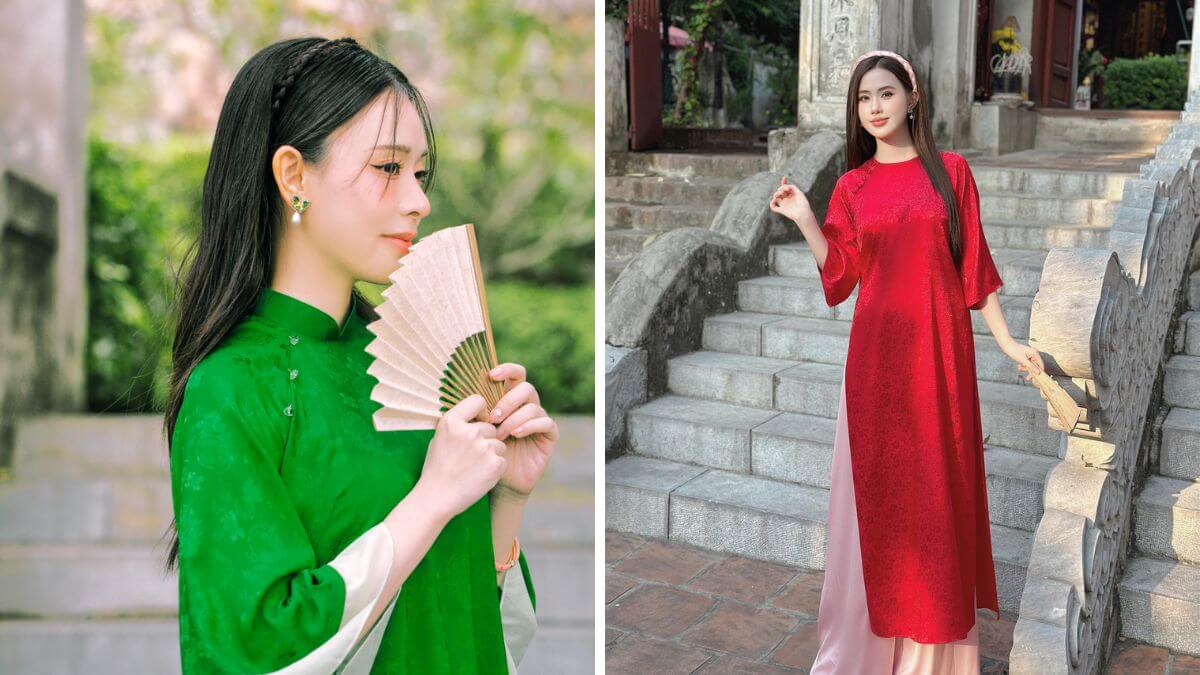 Áo dài gấm thường được lựa chọn để sử dụng trong nhiều dịp quan trọng