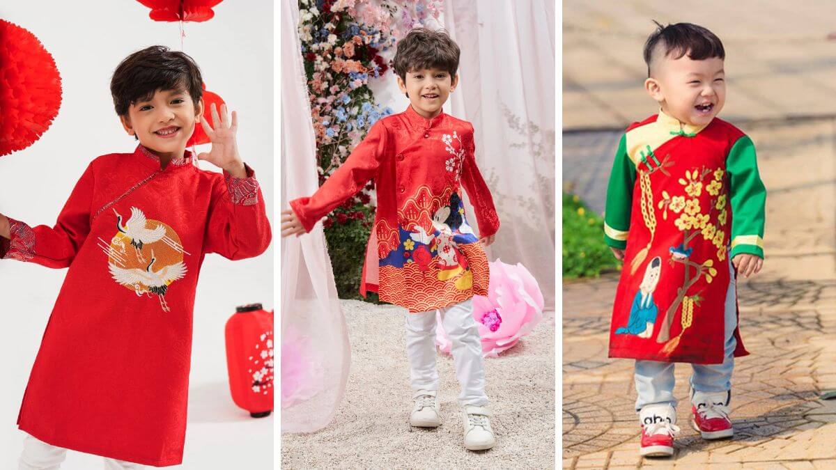 Các mẫu áo dài cách tân cho bé ngày càng đa dạng