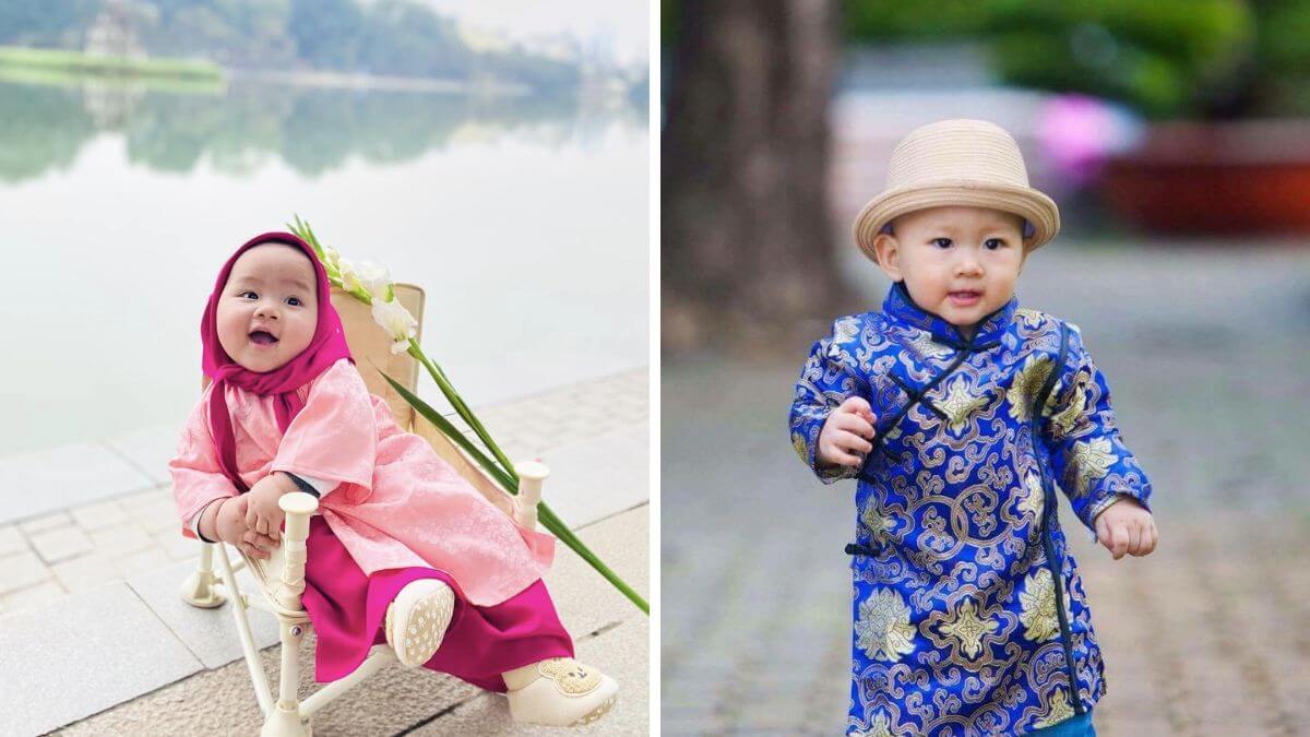 Bạn nên cân nhắc đến nhiều yếu tố khi chọn áo dài Tết cho bé sơ sinh