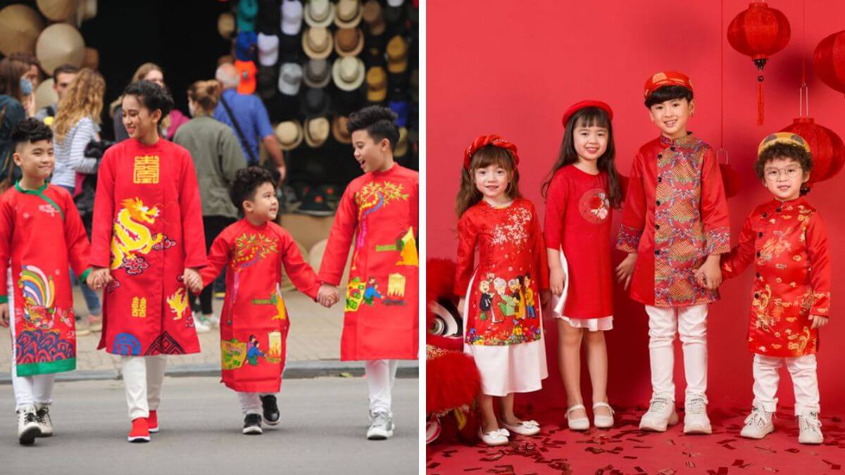 Việc lựa chọn áo dài Tết trẻ em cũng có nhiều điểm khác nhau tùy vào độ tuổi của bé