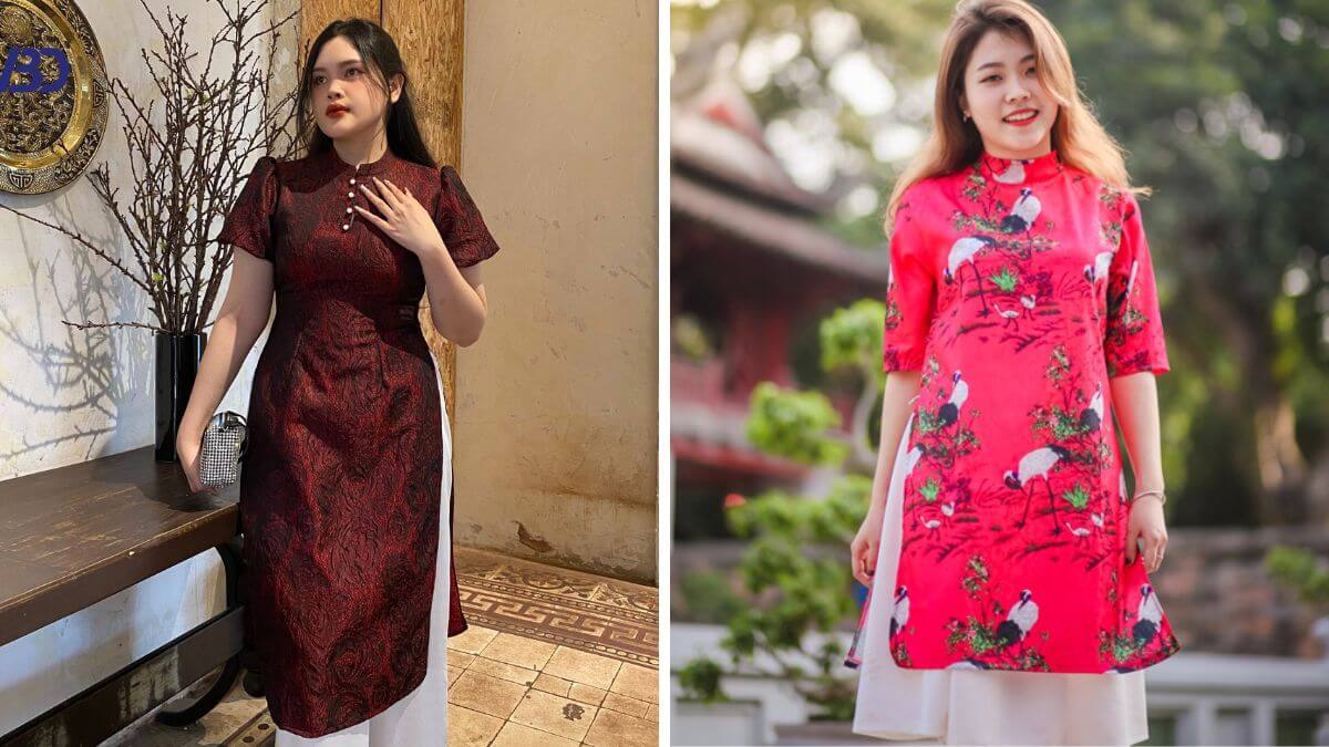 Những mẫu áo dài cách tân big size sẽ khéo léo tôn lên nét đẹp của người mặc