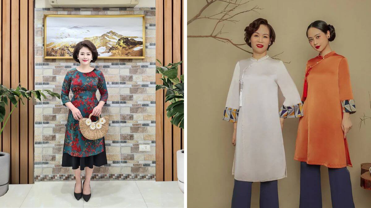 Áo dài cách tân cho người lớn tuổi thường chú trọng đến sự thoải mái