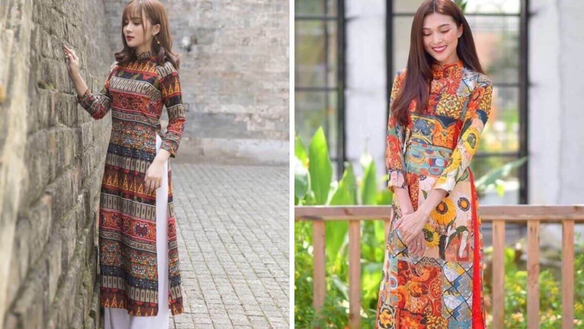 Việc chọn áo dài họa tiết thổ cẩm cần căn cứ vào các yếu tố khác nhau