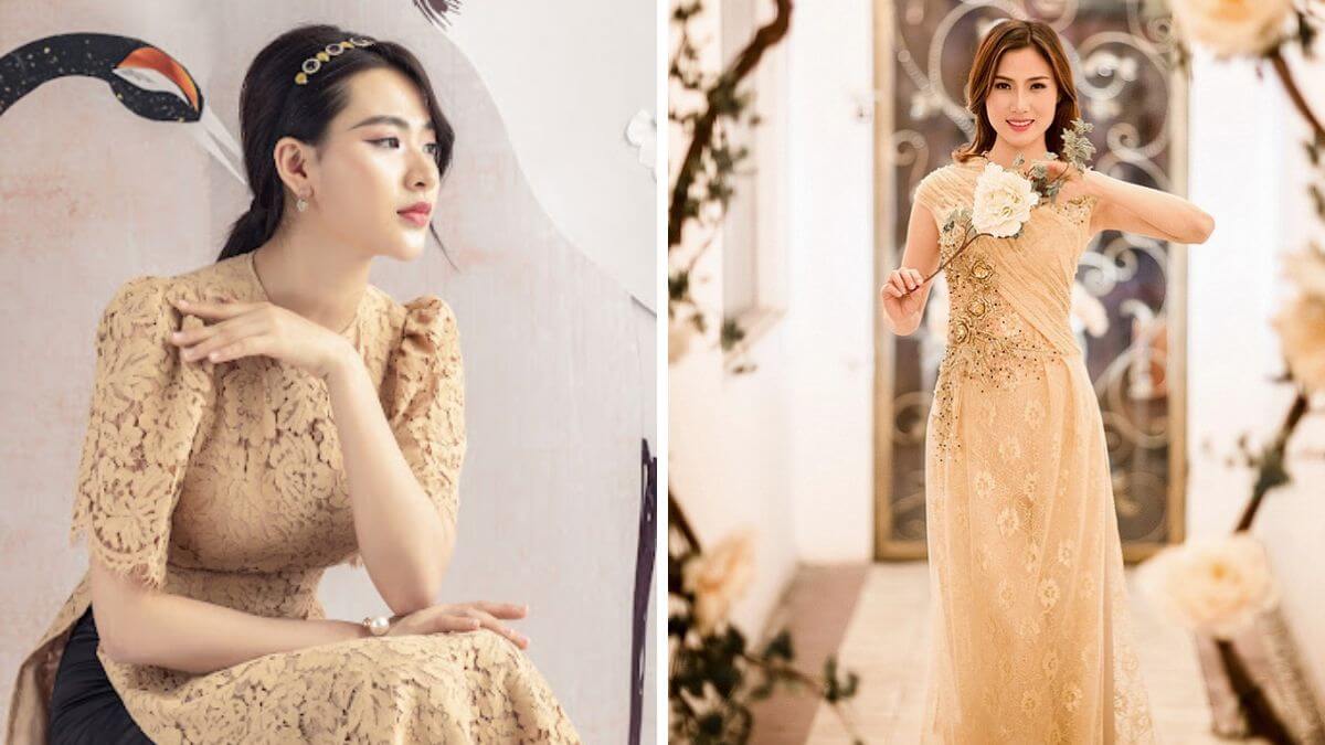 Các mẫu áo dài màu nude có thể được sử dụng trong các dịp khác nhau