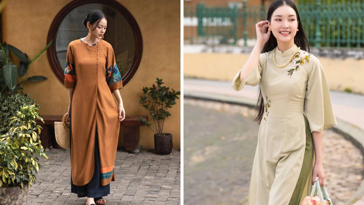 Áo dài cách tân vải linen ngày càng được ưa chuộng nhờ vào vẻ đẹp độc đáo của nó