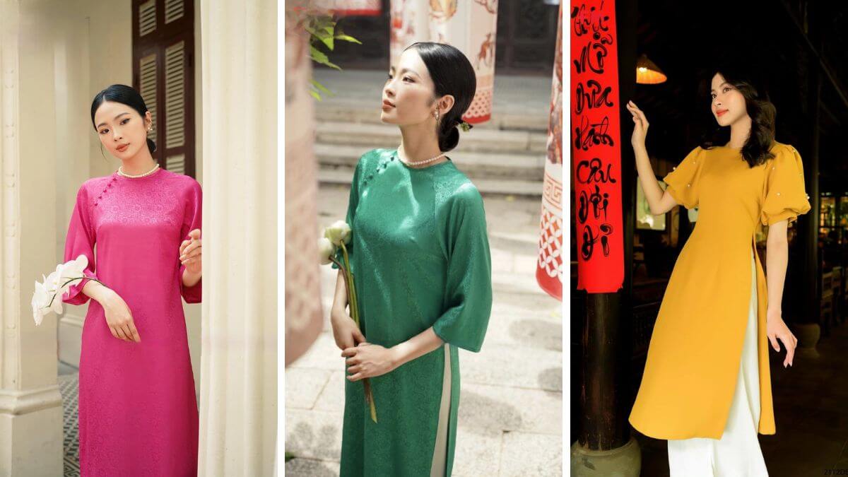 Những mẫu áo dài cách tân vải lụa vừa đẹp vừa mang đến sự thoải mái cho người mặc