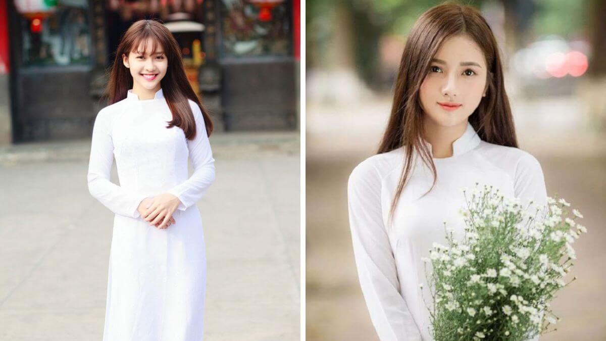 Những mẫu áo dài cổ vuông học sinh thường mang nét đẹp thanh lịch, nhã nhặn